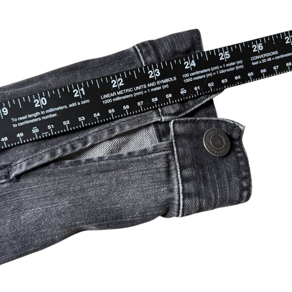 AE Distressed Stretch Black Denim Jacket for Fall Size M - Picture 2 of 11